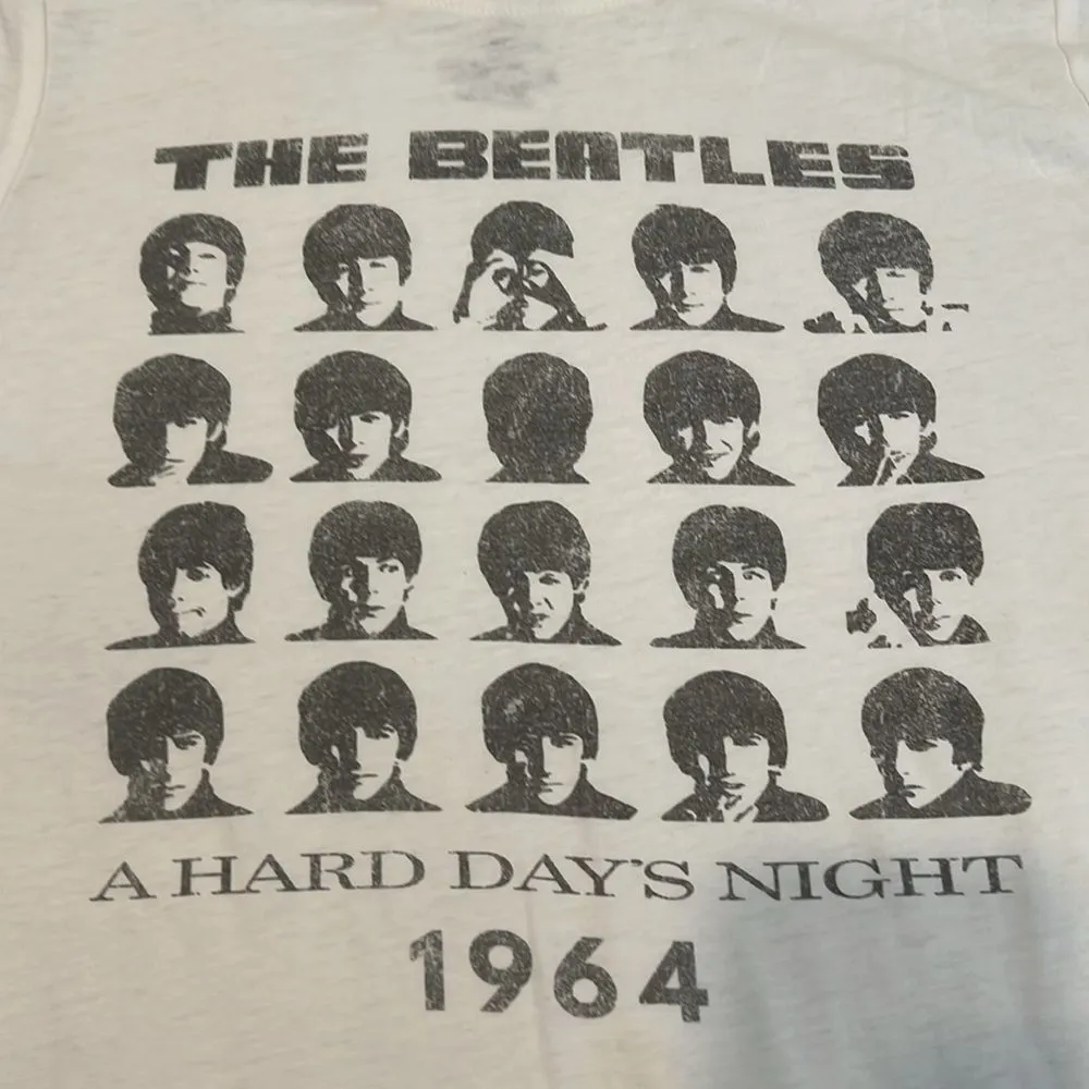 The Beatles szM Cream Graphic “A hard days night” 1964 graphic T - Image 2