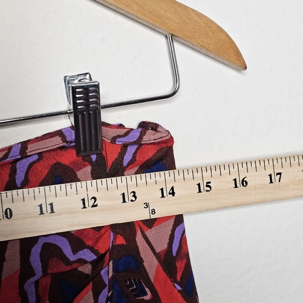 Anthropologie DOLAN Left Coast Collection Draped Red Motif Mini Skirt Size XS - Image 5