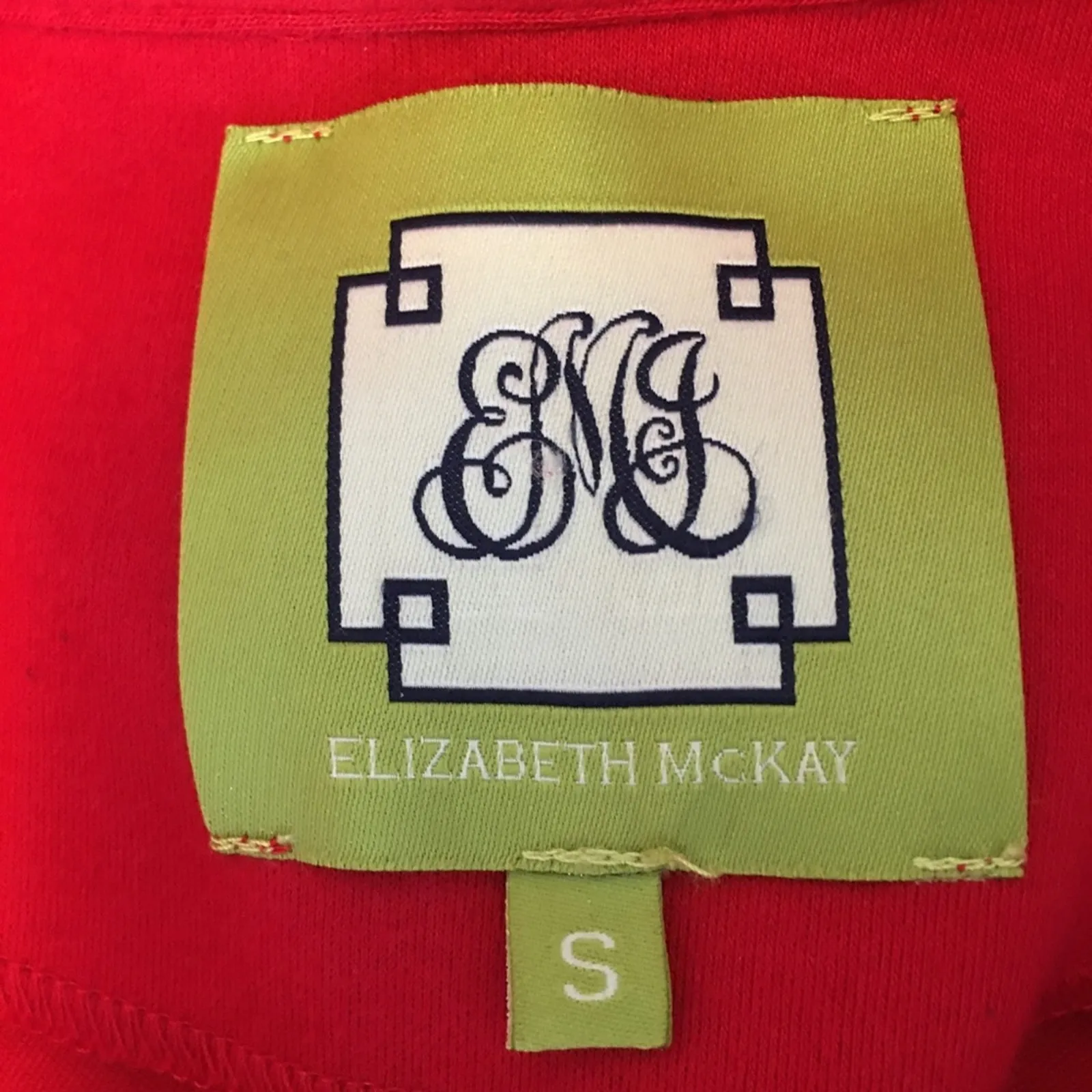 Elizabeth McKay Red Long Sleeve Button Dress Size Small - Image 5