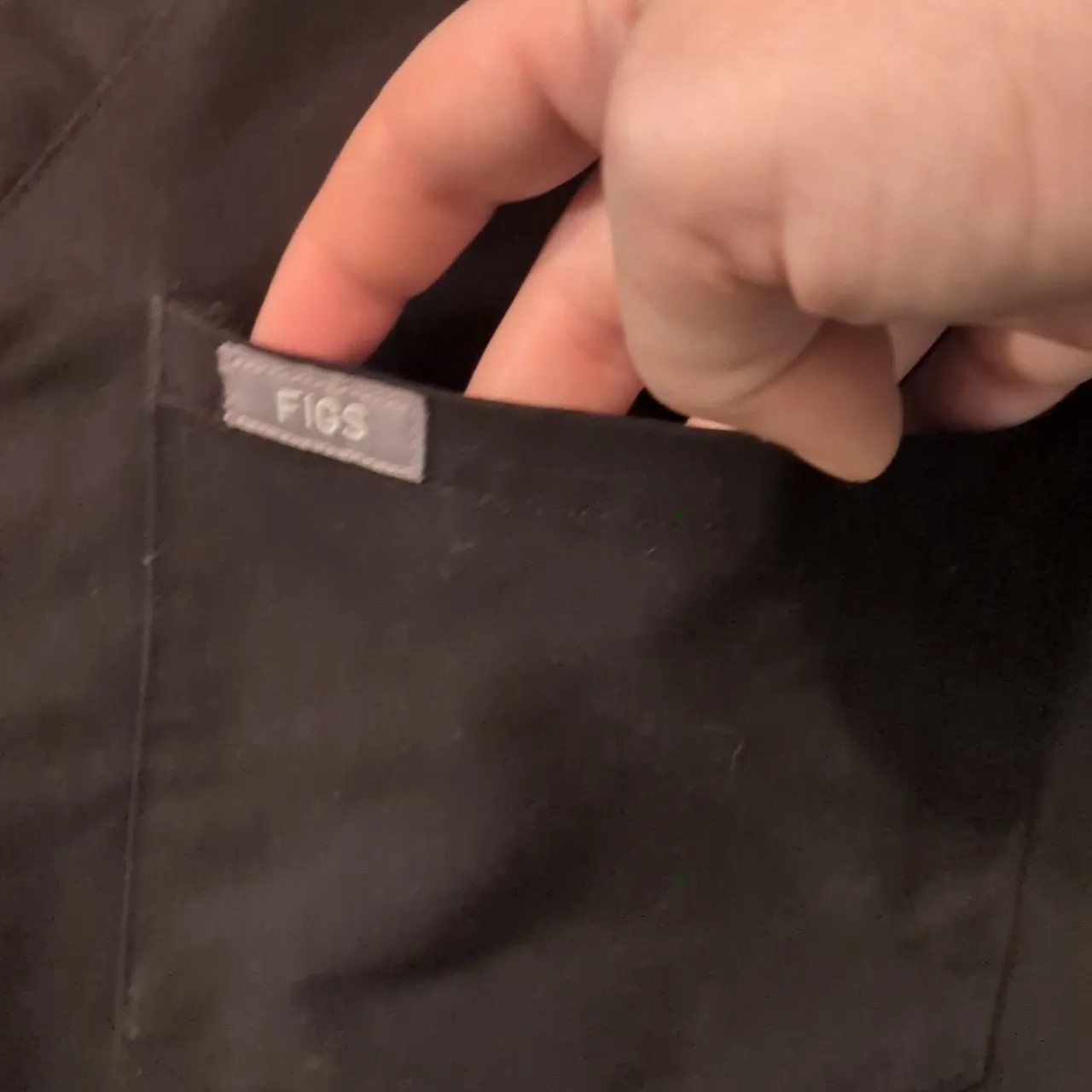 Figs Black One Pocket Scrub Top Size XS - Image 3