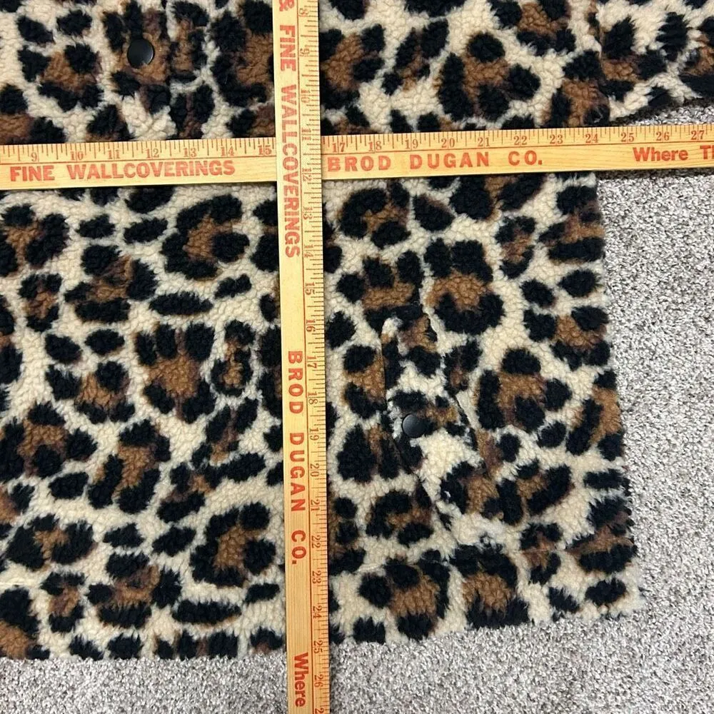 J. Crew Vintage Women’s Large Fleece Leopard Snap - Image 7
