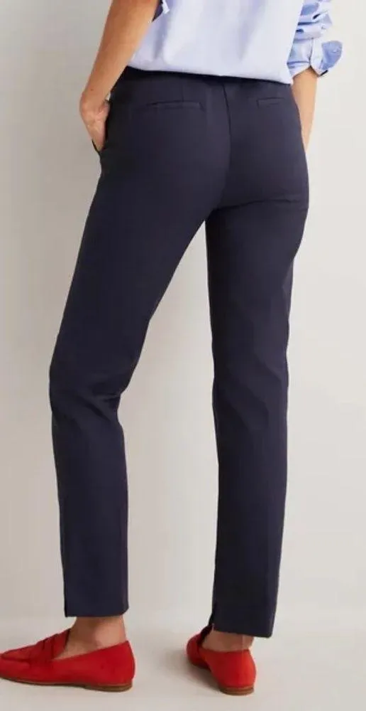 Boden Richmond Trouser Pant Straight Leg Stretch Navy Blue Size 8 - Image 2