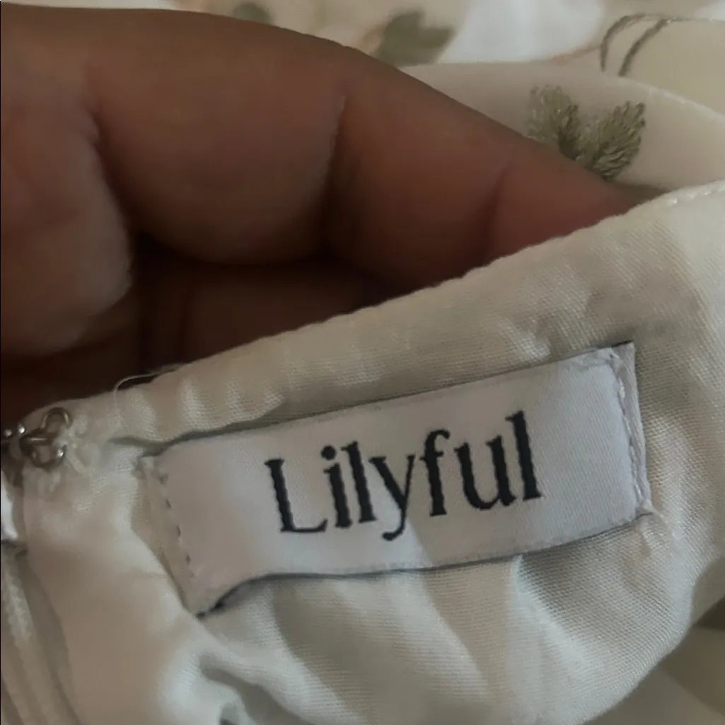 Floral Mini Dress - cream - Image 6