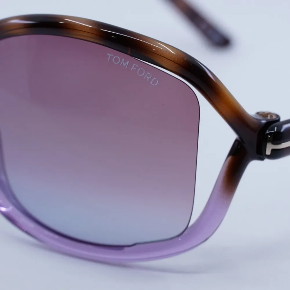 TOM FORD SUNGLASSES FT1068 56Z Dark Havana / Pink / Violet Gradient Mirror - Image 4