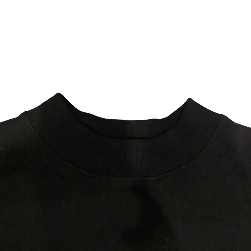French Connection  Women S‎ Black Mockneck Crop Sweatshirt - Image 5