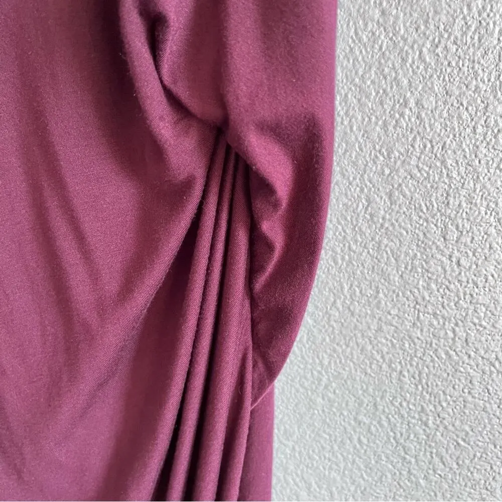 SEN Women's Alaia Sleeveless Side Ruched Burgundy Dress Red - Image 8