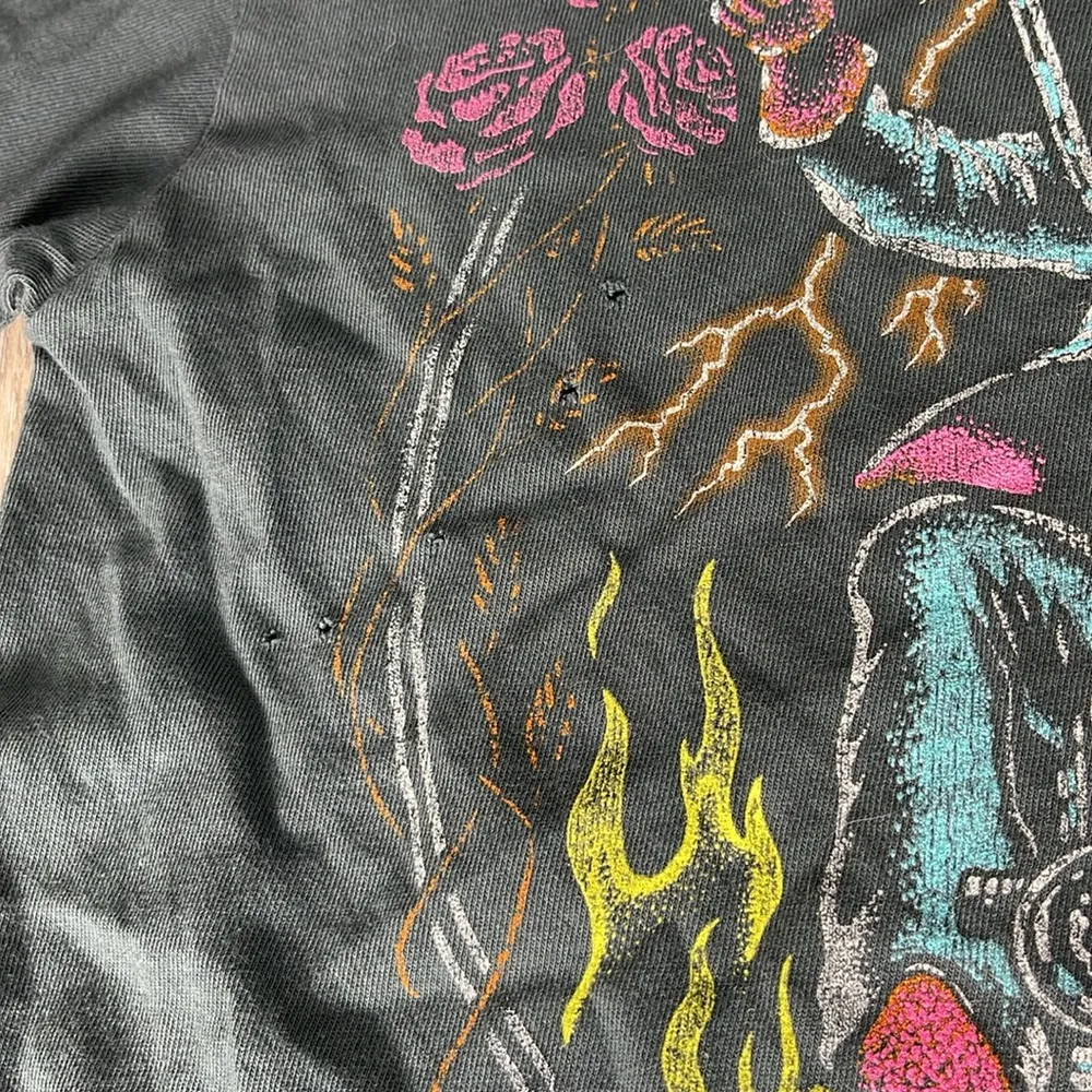 Daydreamer  “Just Passing Through” Skeleton Motorcycle Distressed Tee - Image 9