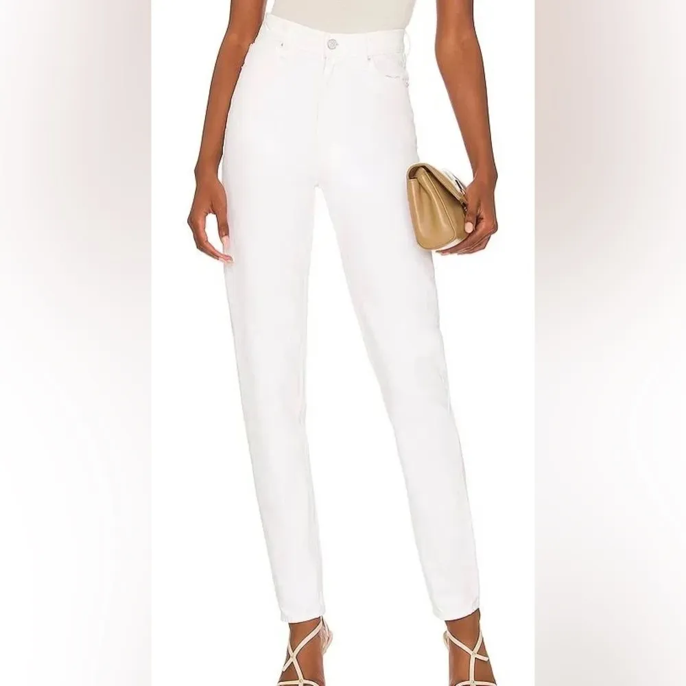 NWOT MOTHER SNACKS! High Waisted Twizzy Skimp in Sticky Rice Size 27 Retail $198 White - Image 4