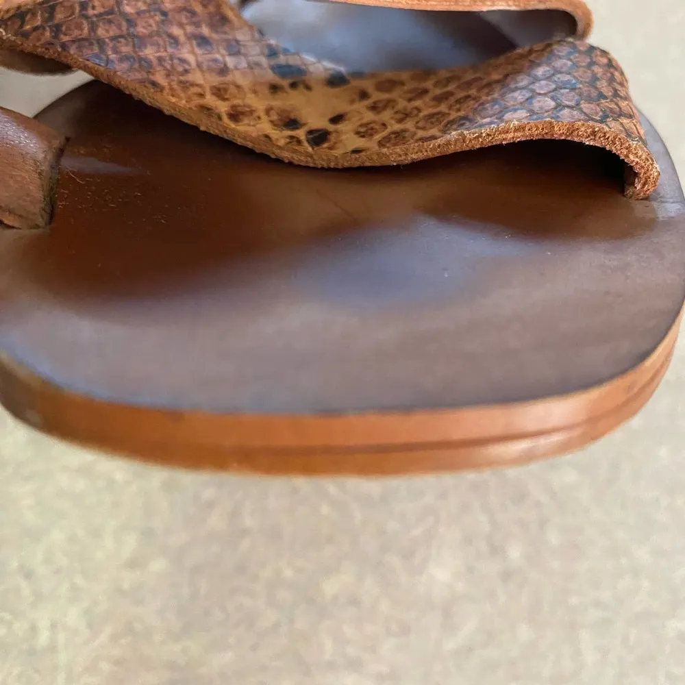 Madewell Snake Print Coastal Minimalist Preppy Modest Quiet Luxury Sanda… - Image 5