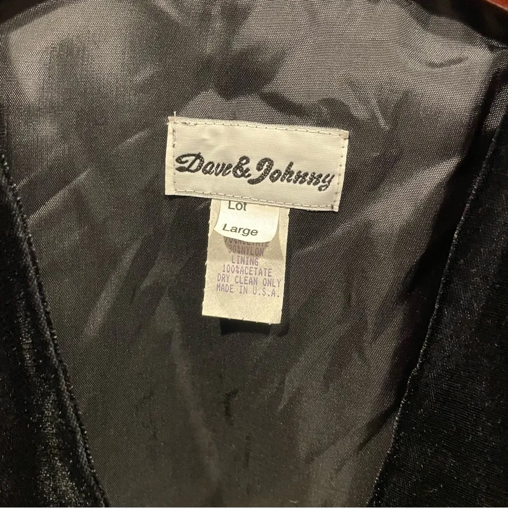 Vintage 70’s-80’s crop velvet mini jacket black Dave & Johnny - Image 6