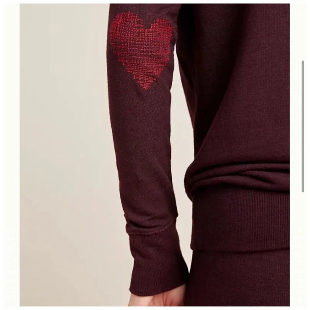 Sundry burgundy Je’Taime embroidered sweater - Image 13