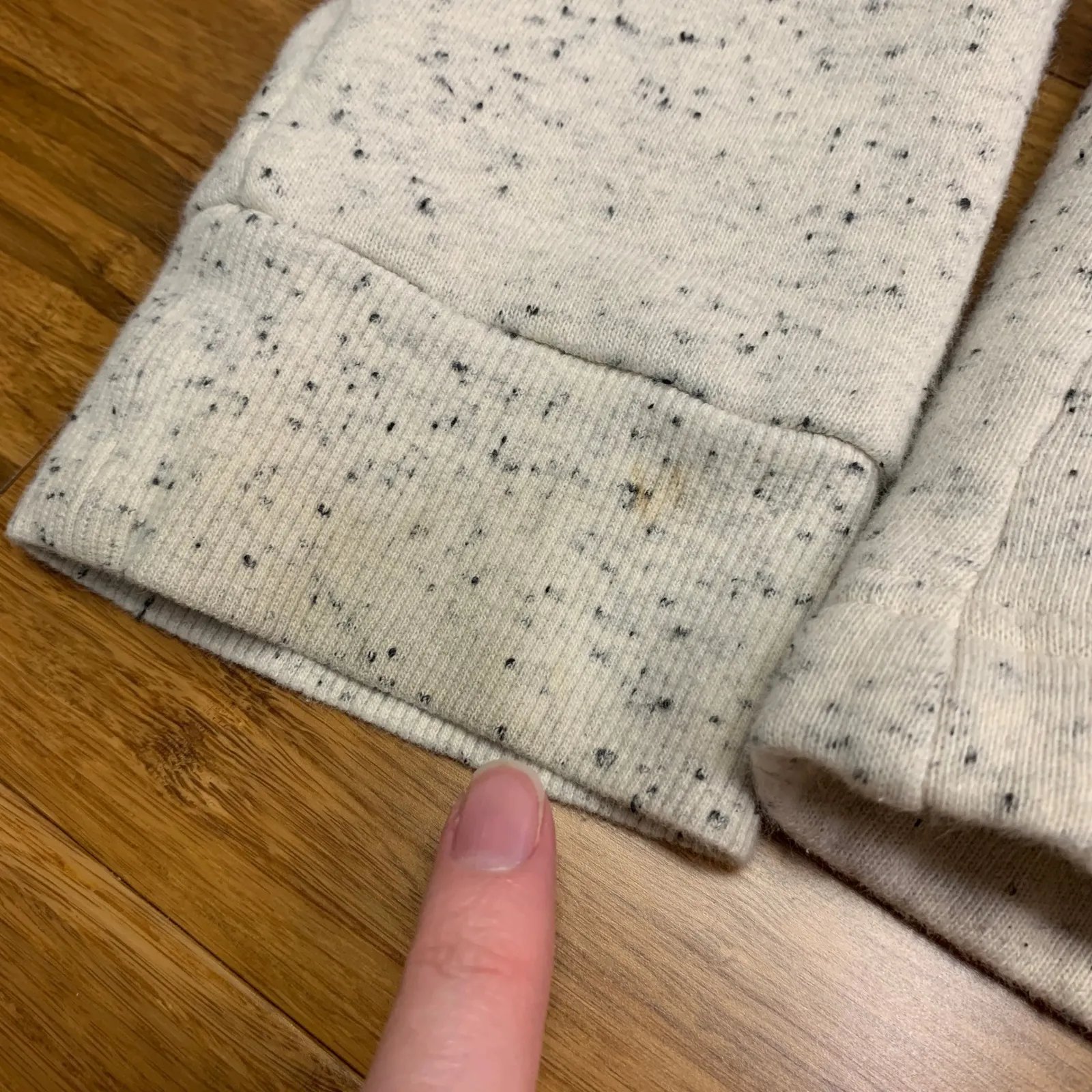 Talbots Full Zip Hoodie Womens Size Large Jacket‎ Speckled Pockets Casual Comfy - Image 4