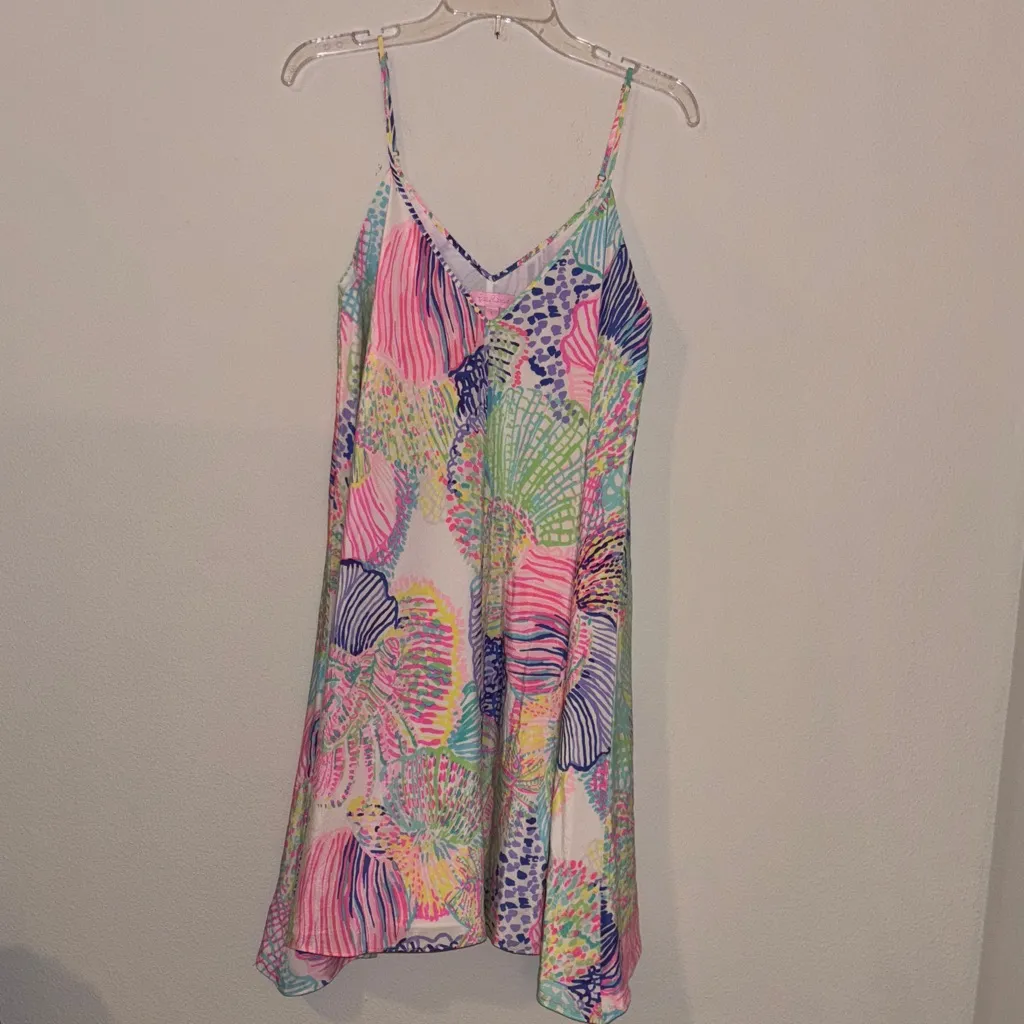 Lilly Pulitzer Clara Asymmetrical Handkerchief Dress in Roar‎ Of The Sea - Image 3
