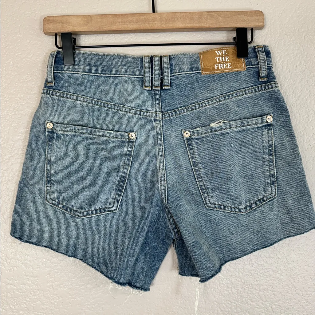 Free People We The Free Ivy Mid Rise Denim Shorts in San Andreas size 24 - Image 11