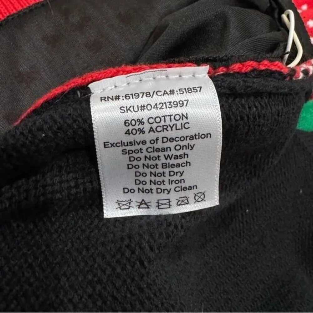 Spencer’s Gingerbread Get Lit Buttonup Sweater Holiday Christmas Unisex Size M Red Size M - Image 6