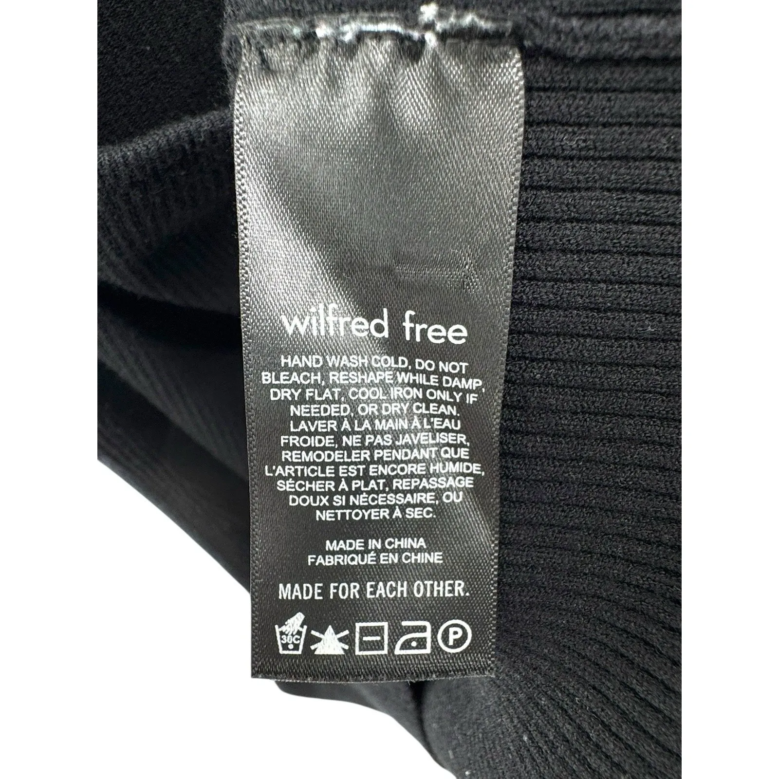 Wilfred‎ Free Cutout Ribbed Mini Dress Black Sleeveless Bodycon Aritzia S LBD - Image 6