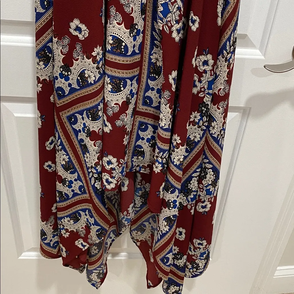 Lulu’s Boho Babe Floral Handkerchief Hem Maxi  Belted Dress. - Image 7