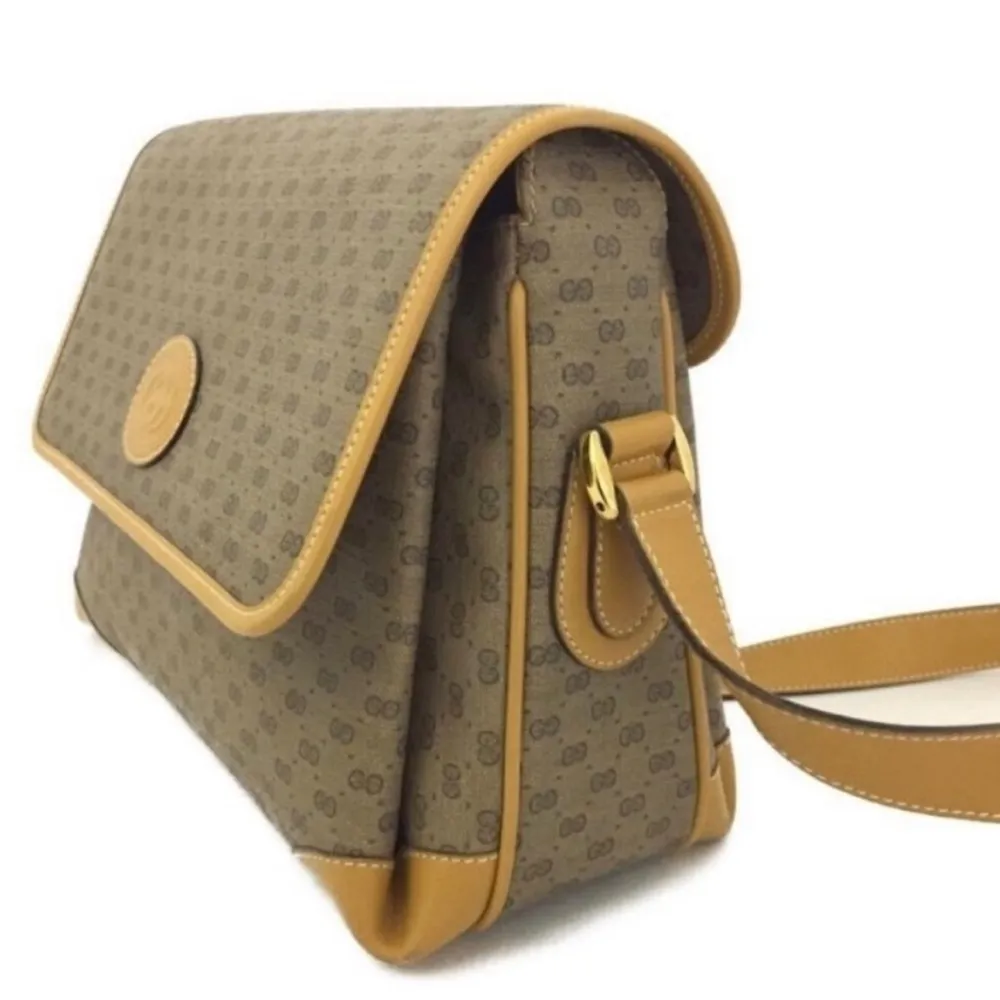 Vintage Gucci Micro GG Monogram Canvas Shoulder Bag - Image 4