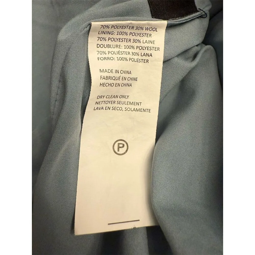 Derek Lam 10 Crosby Women's Button-Up Shacket Size 46 (10) Blue Tweed Jacket - Image 13