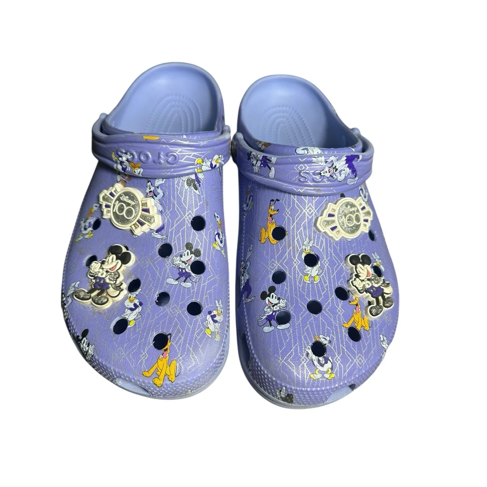 Disney Parks Crocs 100 Years of Wonder 12 Men's Clogs‎ Shoes Blue Mickey #S98-7 - Image 3