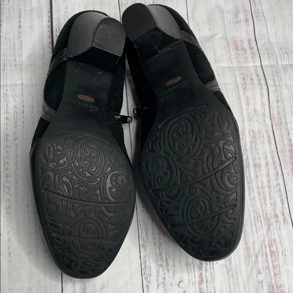 Clarks Black Heeled Boots for Women - Image 6