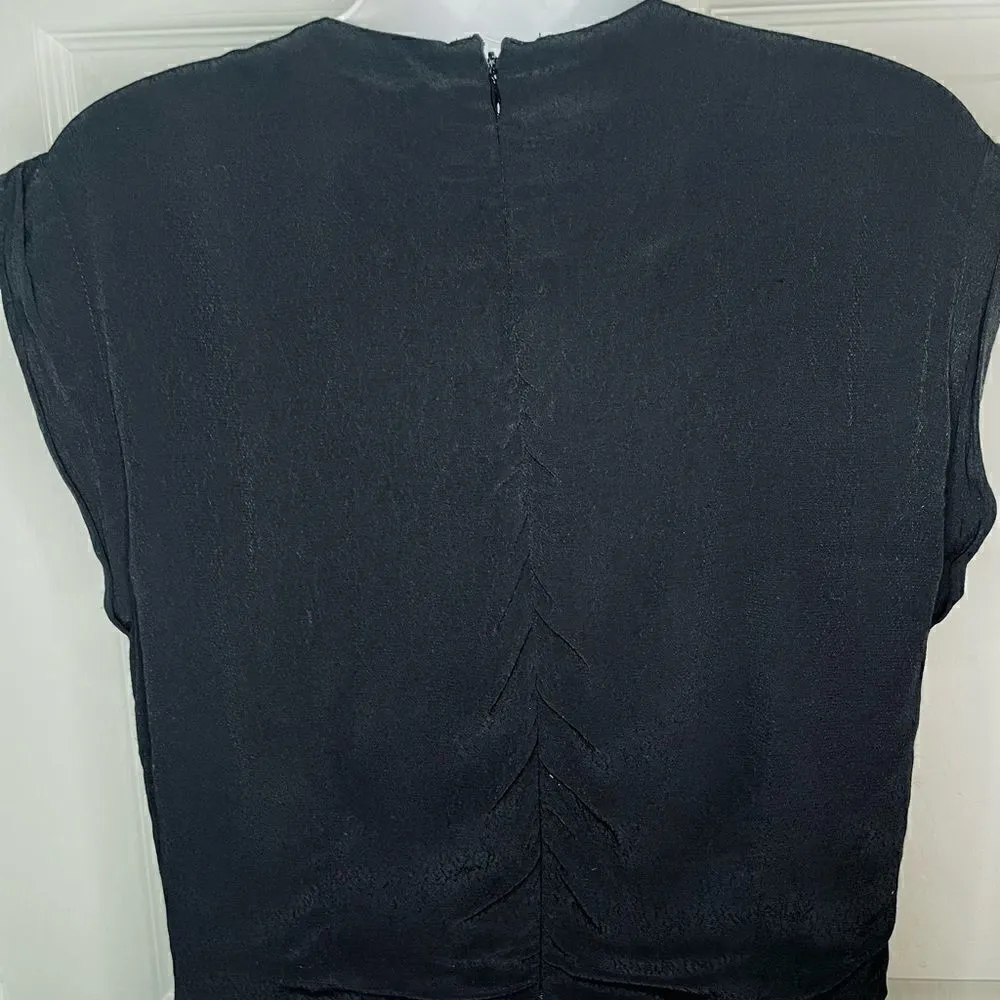 Venus Faux Wrap Jumpsuit Full Length Pants Pockets Black 10 - Image 6