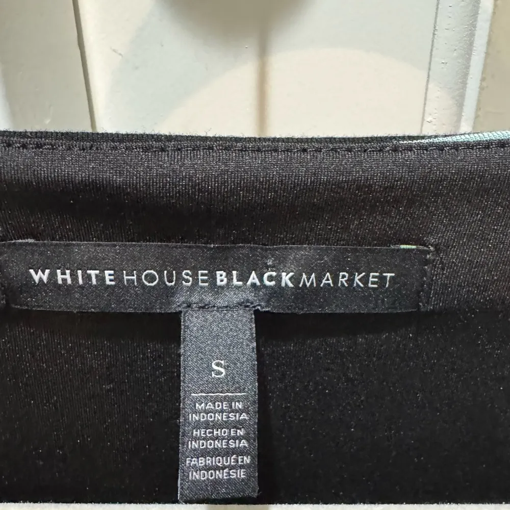 White House Black Market Striped Blue and Black Women's Top Size S Career Office - Image 9