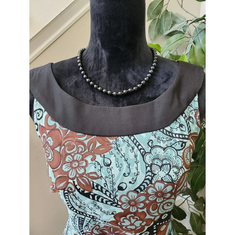 Connected Women's Floral Polyester Round Neck Sleeveless Knee Length Dress 10P - Image 2