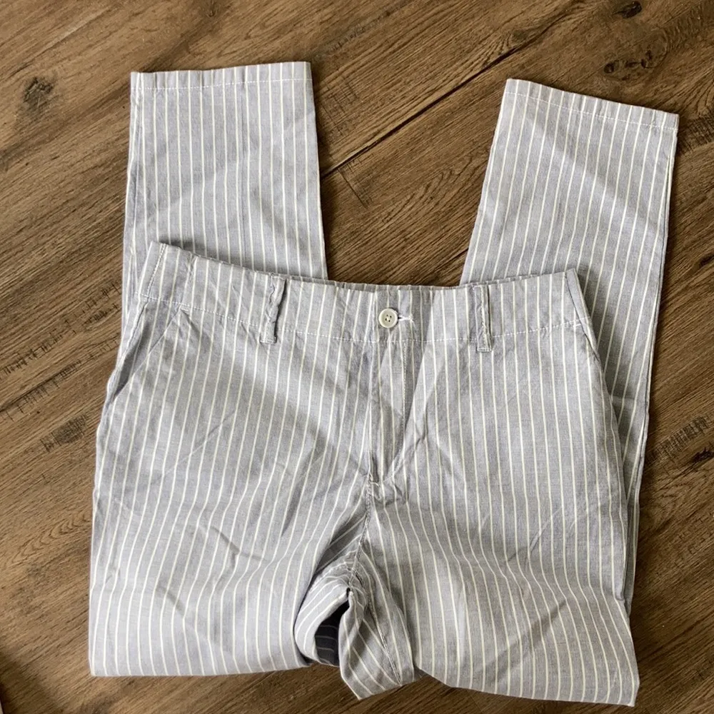 Blue & White Striped Pants - Image 2