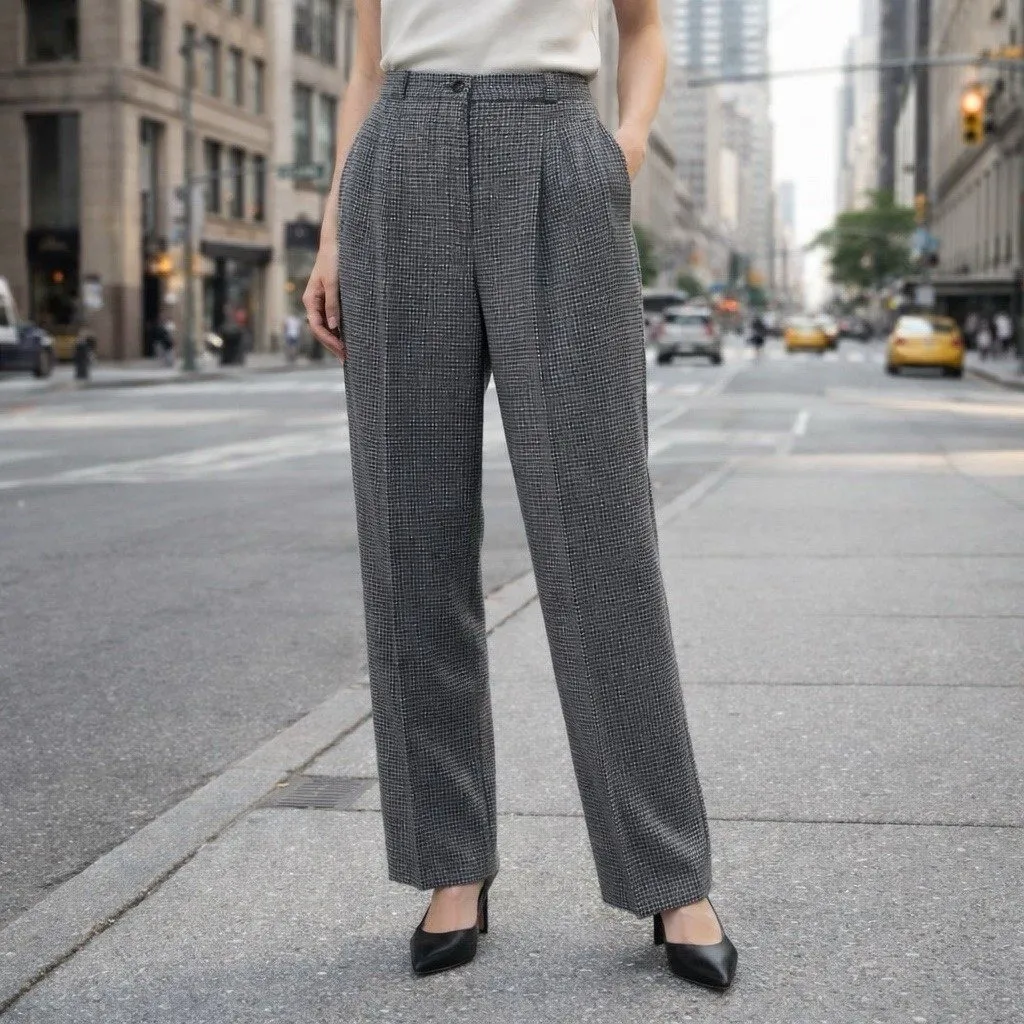 Vintage Requirements 100% Pure Wool Trousers Career Old Money Luxury 10 - Image 2