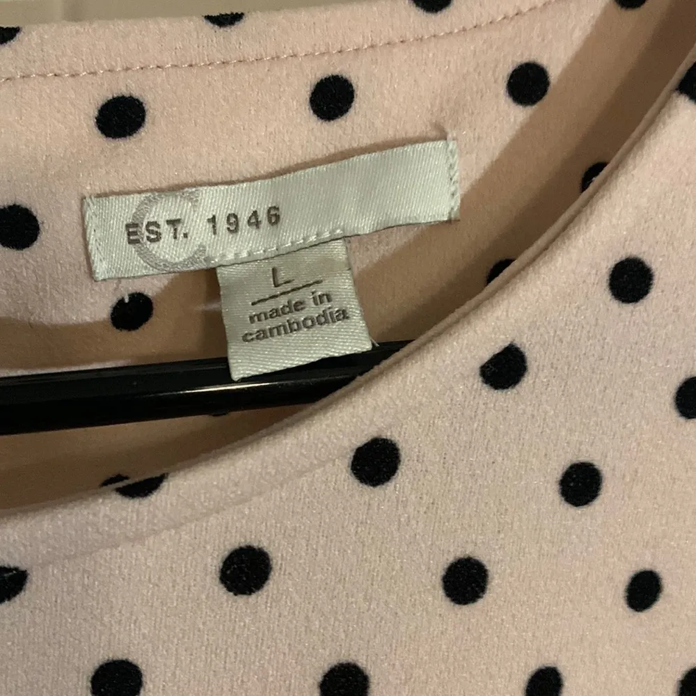 Cato Sweet romantic pink polka dot dress Size: L 
Ruffled sleeves at wrist - Image 3