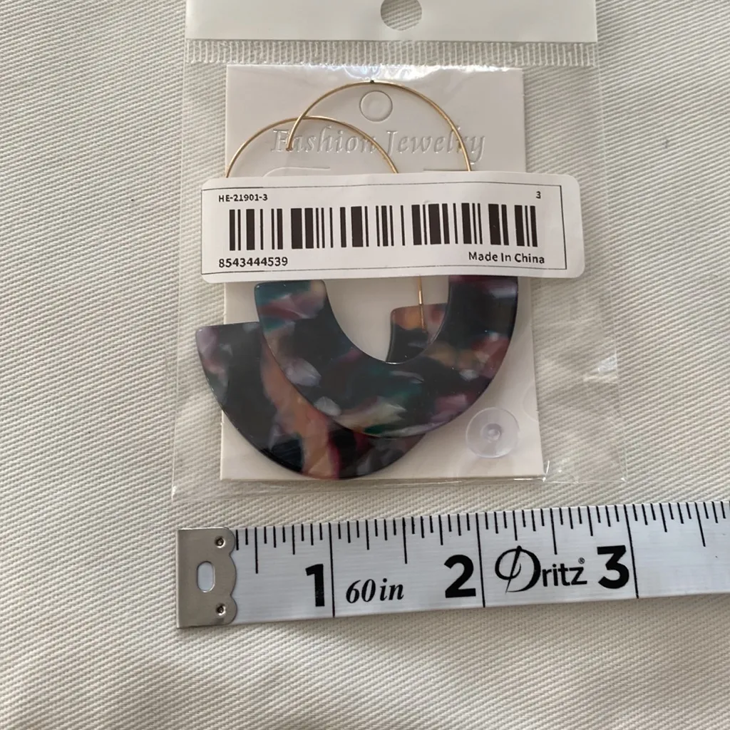 Acrylic Hoop Earrings Simple Leisure Style‎ - Image 5