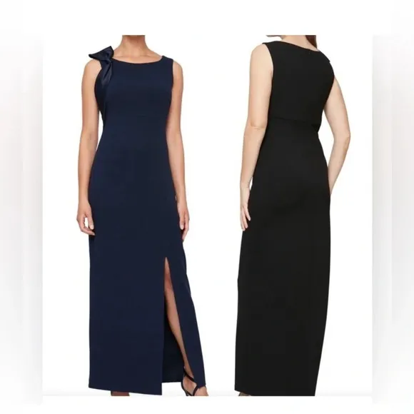 NWT s Women's Sleeveless Scuba
Crepe A-Line Gown. Has some Stretch - Image 2