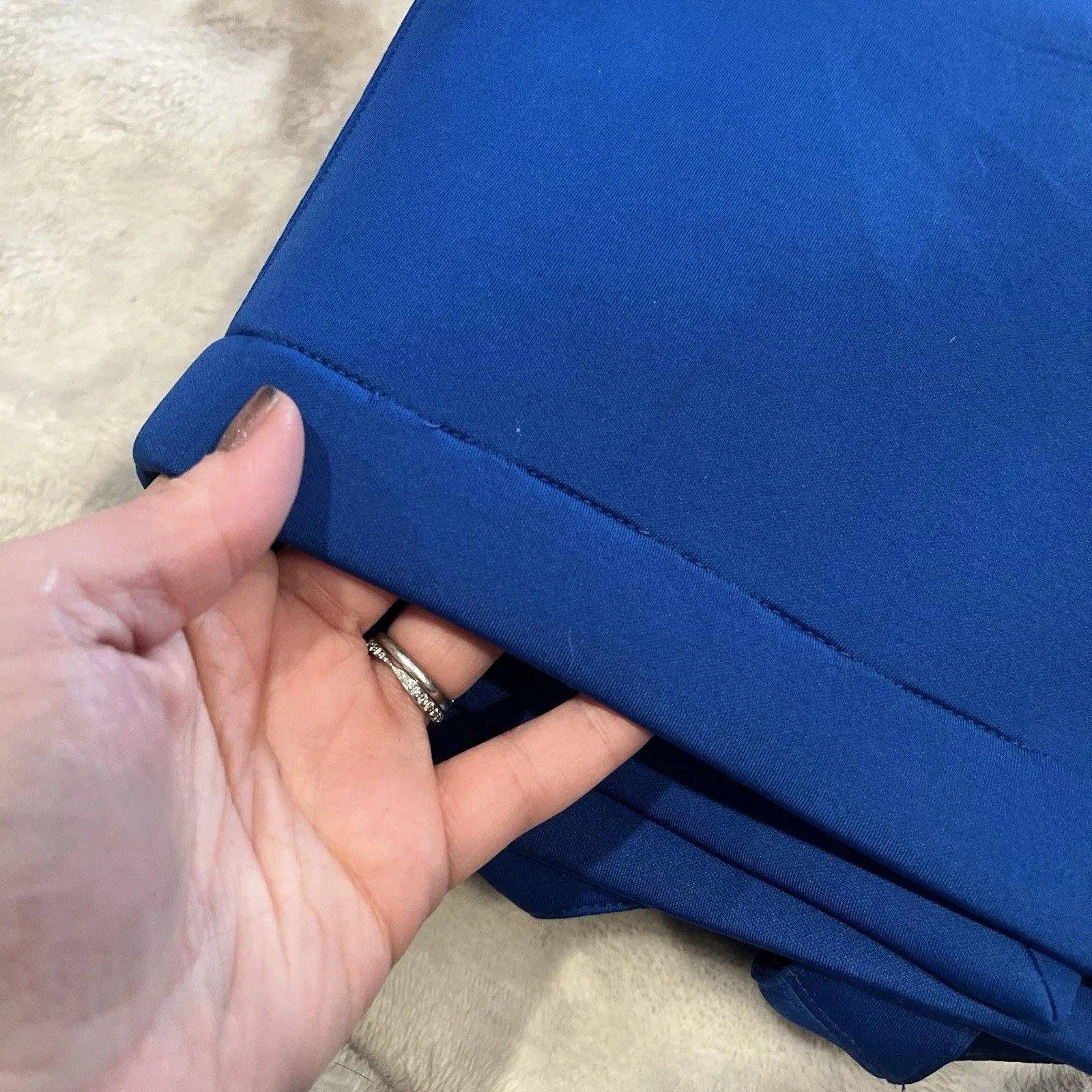 Hunter Bell Porter Dress Sleeveless Sheath Scuba Cut Out Bright Blue Size 2 - Image 9