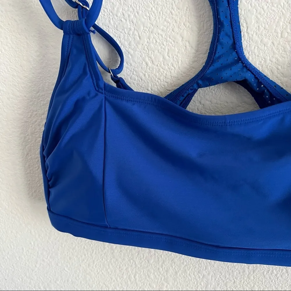 All In Motion  Blue Cross Over Bra Active/Swim Large - Image 3