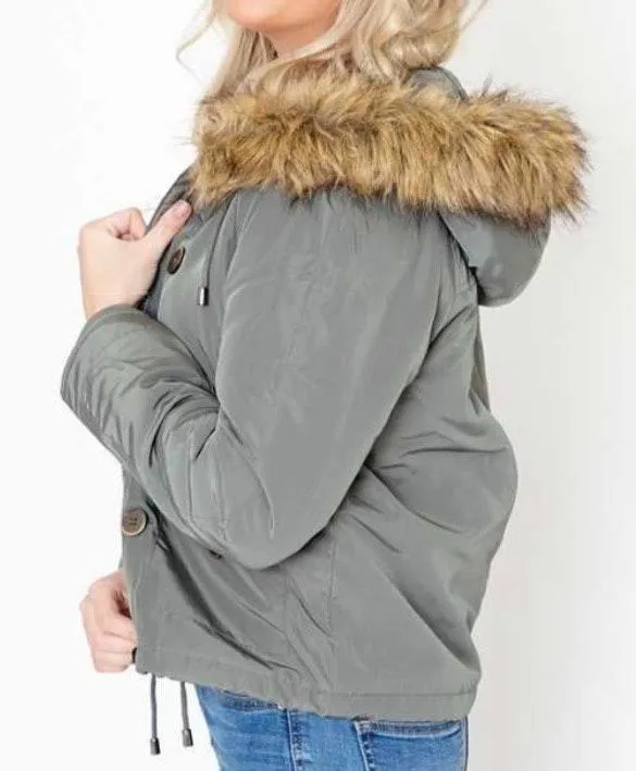 NWT Olive Green Jacket Size M - Image 3