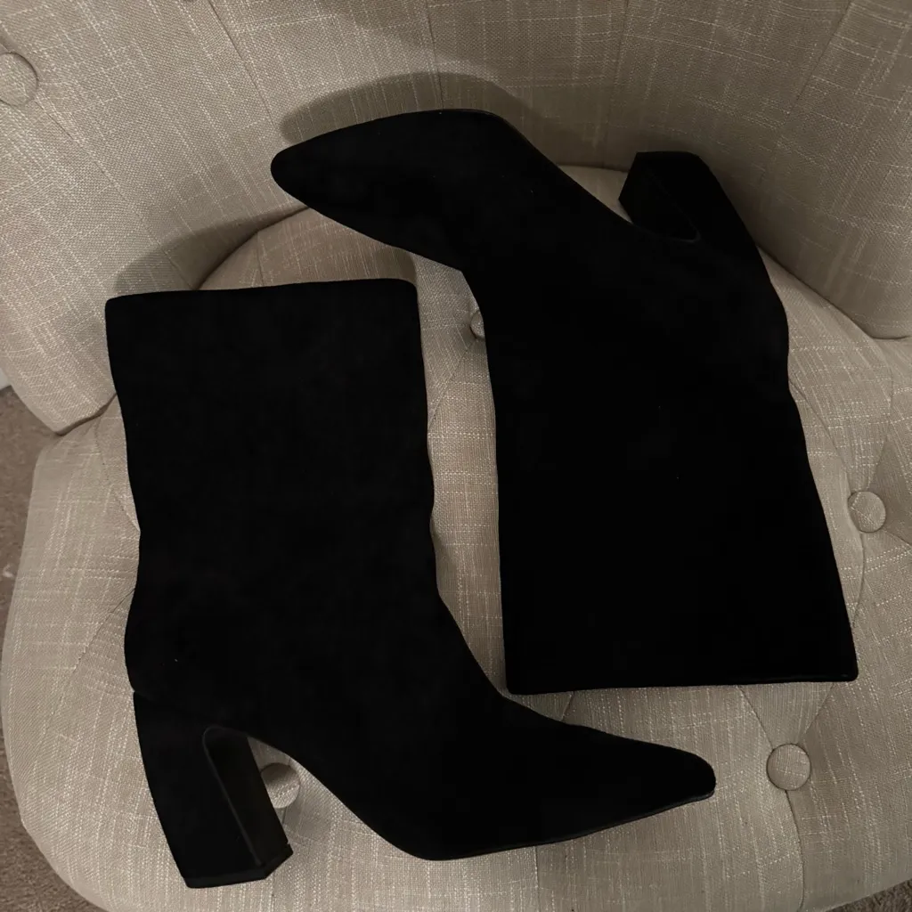 Steven by Steve Madden Suede Boots Black Size 10 - Image 3