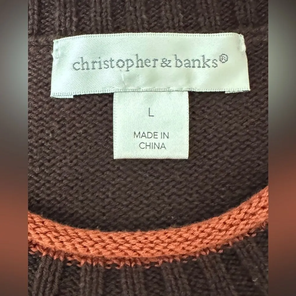 Fall Embroidered Autumn Leaf Sweater large beaded sequins festivals layering‎ Brown - Image 3