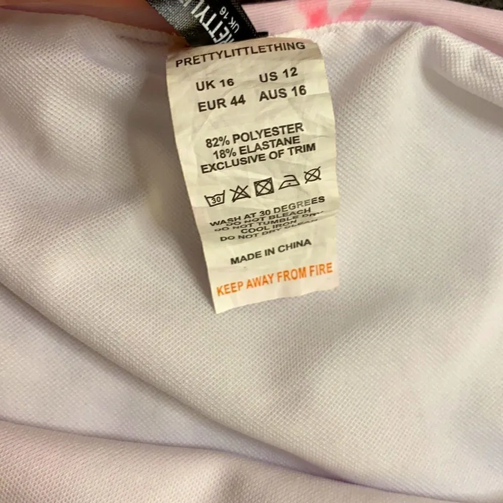 Pretty Little Things Pink Tie Dye Tie Side Cheeky Bum Bikini Bottom - Image 9