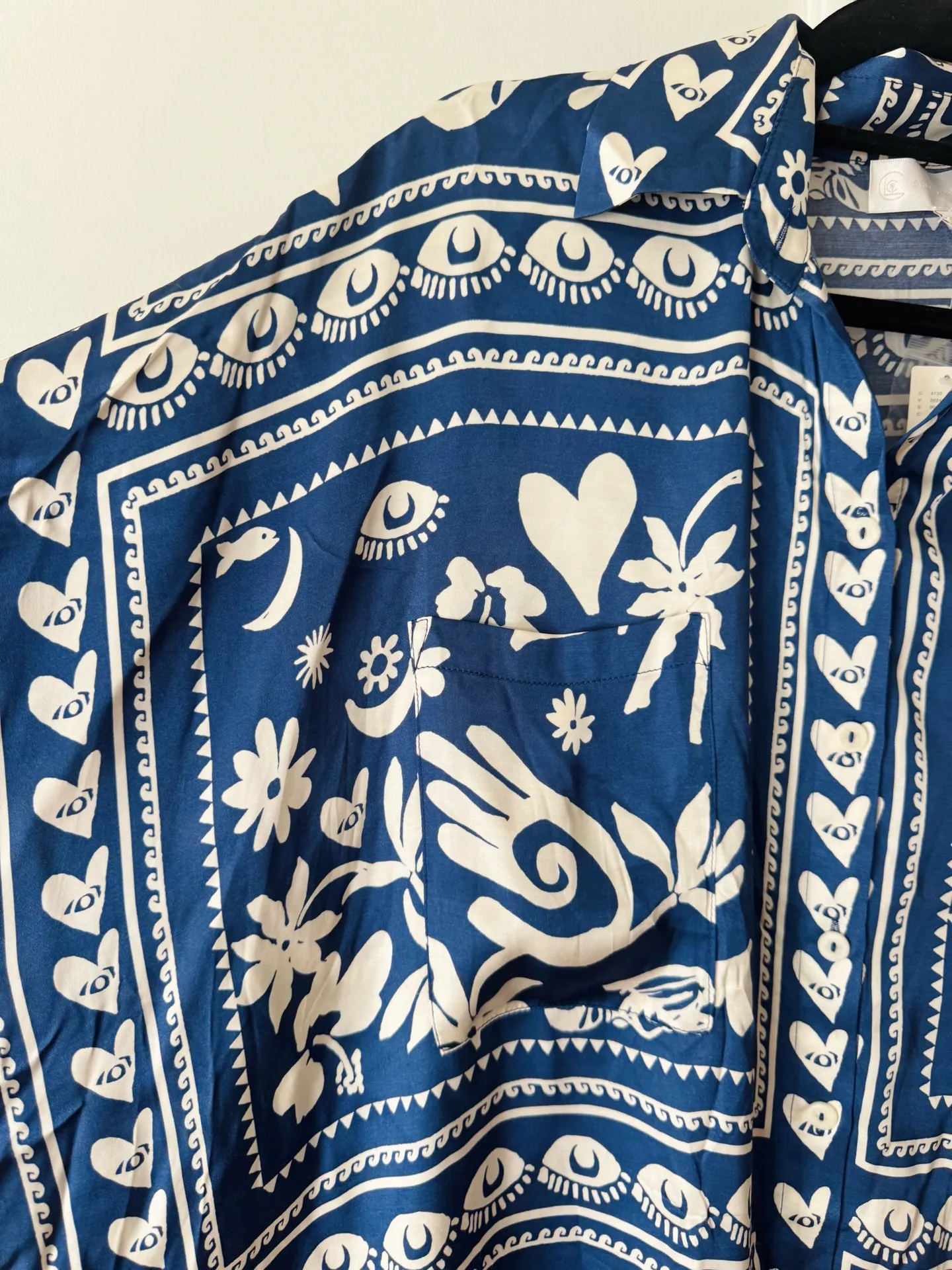 Anthropologie Corey Lynn Calter Long-Sleeve Printed Mini Shirt Dress, Size S - Image 9