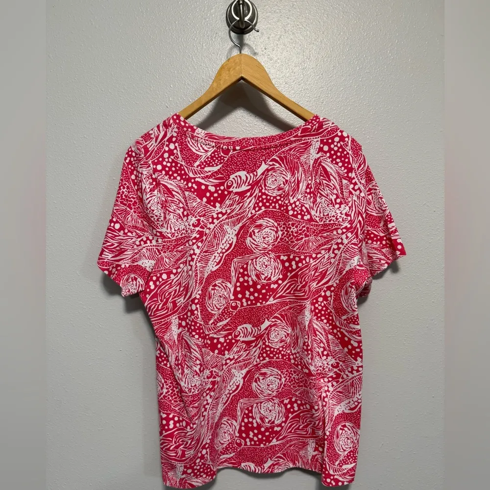 Coral Bay Pink Tropical Shirt Size XL - Image 3