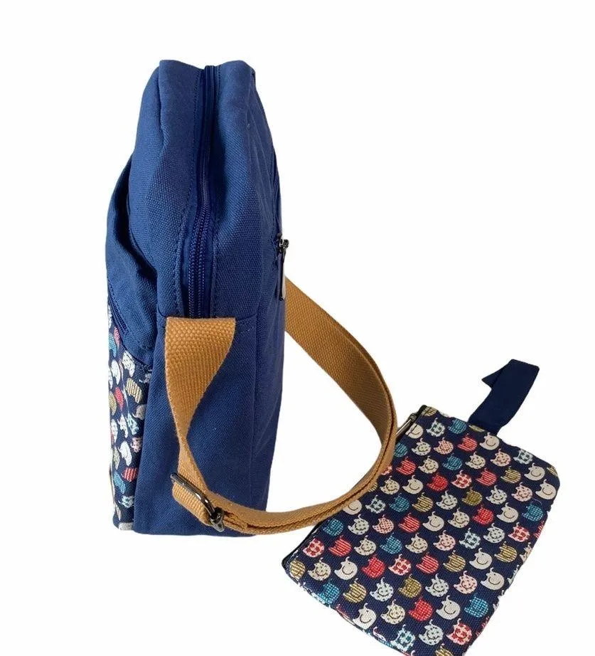 new Kemy’s ☀︎︎ Crossbody Purse Handbag Bag ☀︎︎ Elephant Print ☀︎ Navy Blue ☀︎ - Image 12