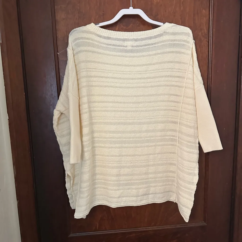 Anthropologie Pilcro Cream Oversized Tunic Sweater Size XS - Image 4