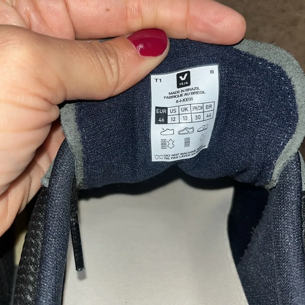 Veja Rio Branco‎ Alveo Mesh Suede Leather Sneakers Black White Oxford Gray 12 - Image 8