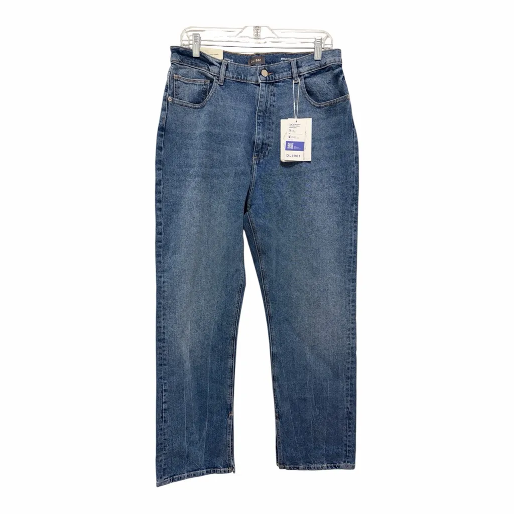 DL1962 Emilie High Rise Straight Leg Jeans in Dark Oasis Sz. 32 NWT - Image 6