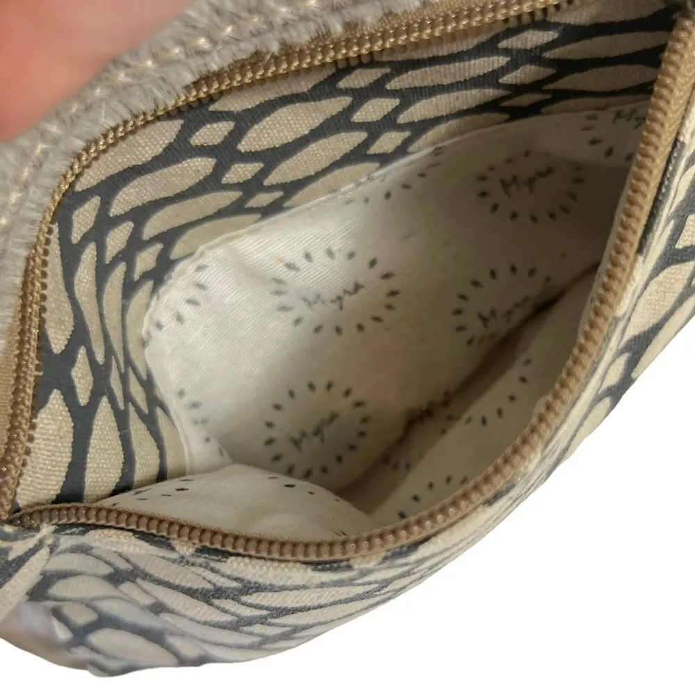 Myra Bag Hairon Flap Honey Bee Design Crossbody Purse Gray - Image 4