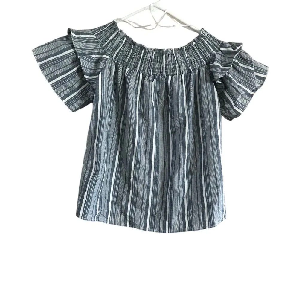 Caslon  Linen Blouse XS Extra Small Petite - Image 3