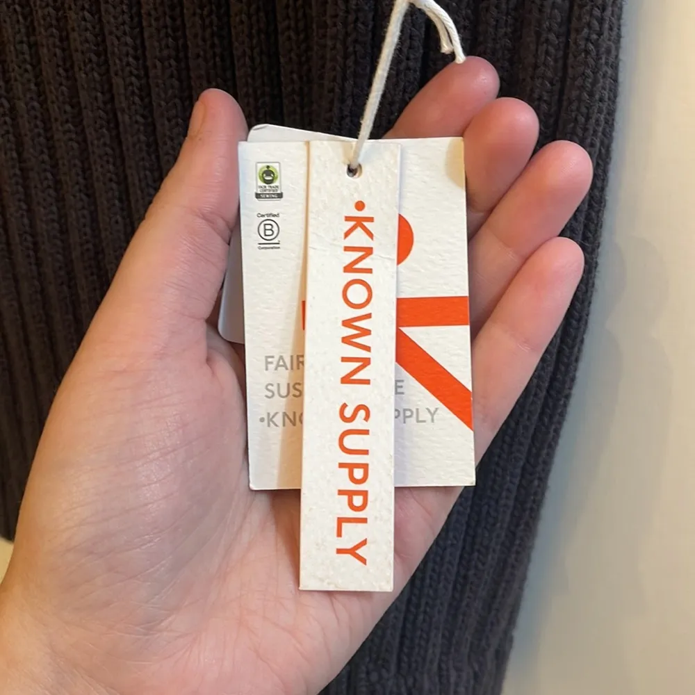 NWT Known Supply River Sweater Tank 2XL 1X Black organic cotton tank Size 2X - Image 7