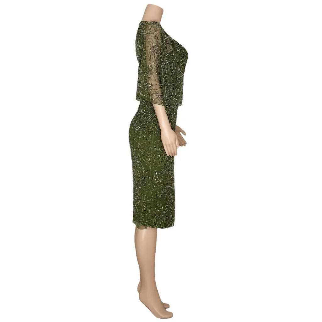 BHLDN Hannon Beaded Dress, Olive, 4 (US) - Image 7