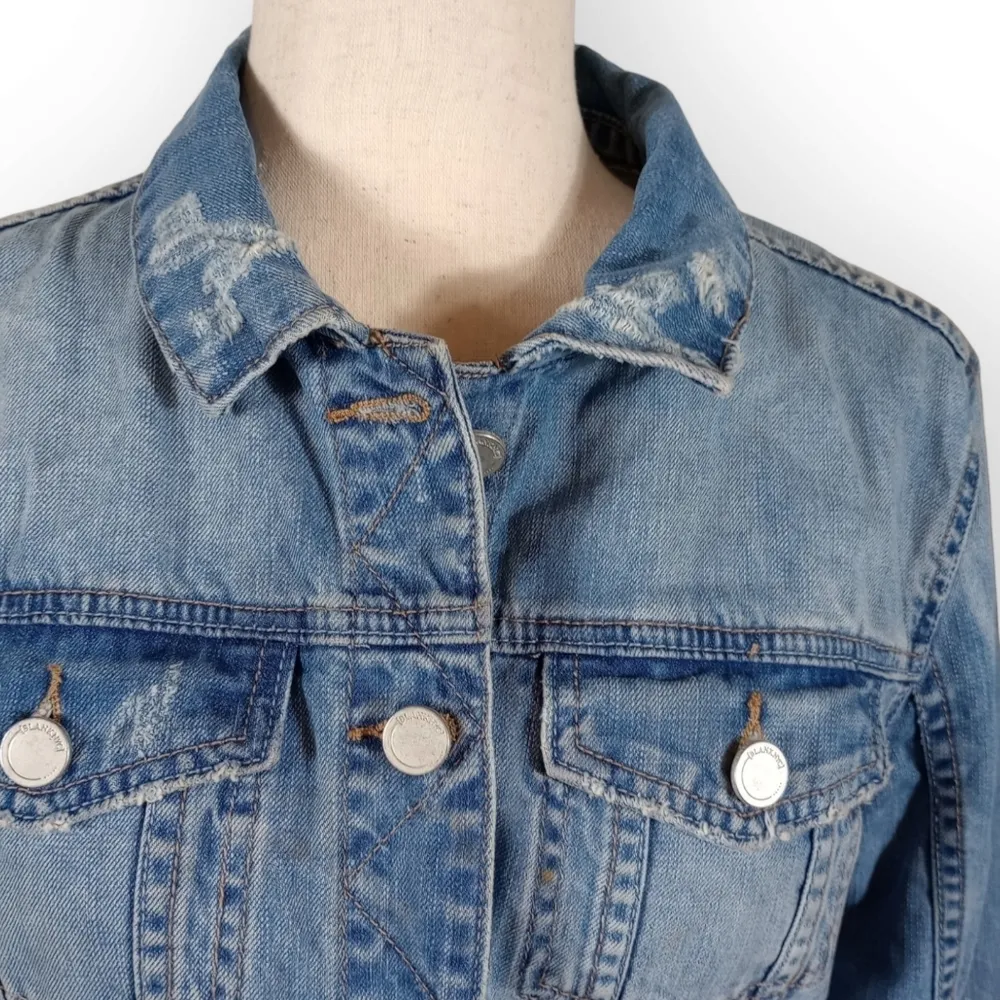 Blank NYC Iconic Size Medium Distressed Traffic Jam Trucker Jean Jacket - Image 6